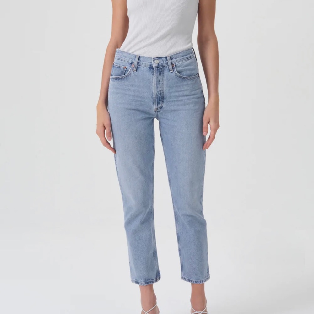 Agolde Riley crop jeans.